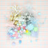 White - Silver Organza Bag with Glitter